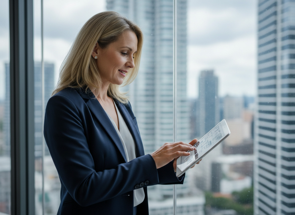 Femme en réunion analysant plans de transformation digitale